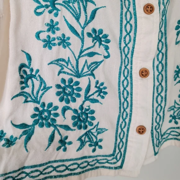 SOLD🌞80's Style O'Neill Embroidered Sleeveless Blouse - Picture 4 of 10